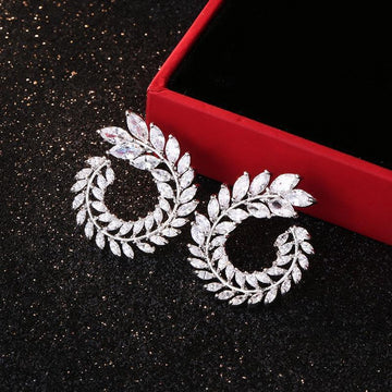 Deal of the Month - Geometric Big Round AAA Rhinestone Statement Luxury Stud Earrings - The Jewellery Supermarket